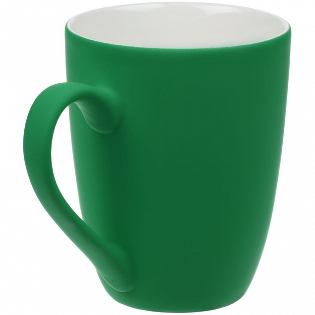 Кружка Good Morning с покрытием софт-тач, зеленая с логотипом в Санкт-Петербурге заказать по выгодной цене в кибермаркете AvroraStore