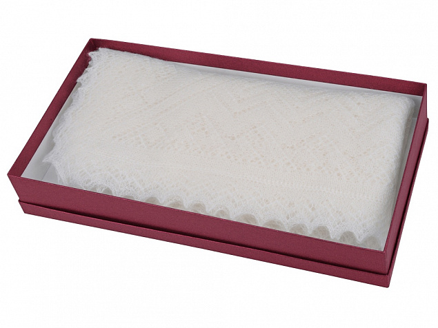 Оренбургский пуховый платок в подарочной коробке с логотипом в Санкт-Петербурге заказать по выгодной цене в кибермаркете AvroraStore