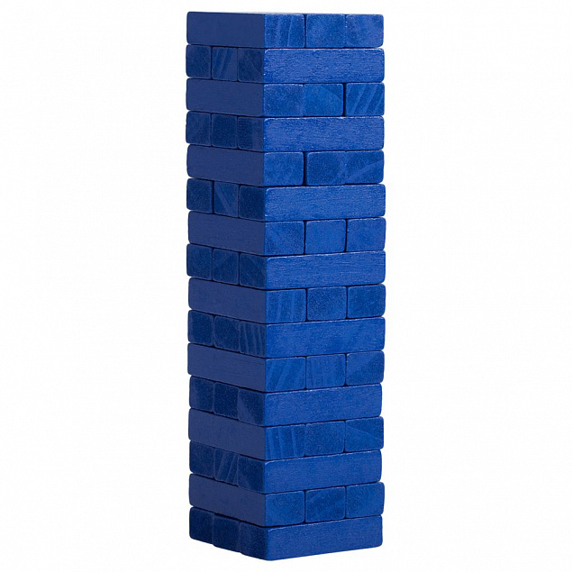 Игра «Деревянная башня мини», синяя с логотипом в Санкт-Петербурге заказать по выгодной цене в кибермаркете AvroraStore