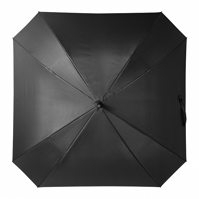 Зонт-трость с квадратным куполом, Mistral, черный с логотипом в Санкт-Петербурге заказать по выгодной цене в кибермаркете AvroraStore