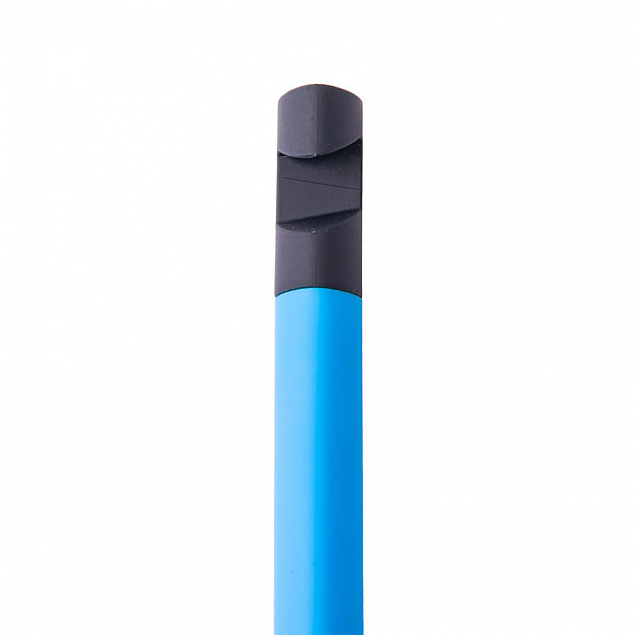 N5 soft, ручка шариковая, голубой/черный, пластик,soft-touch, подставка для смартфона с логотипом в Санкт-Петербурге заказать по выгодной цене в кибермаркете AvroraStore