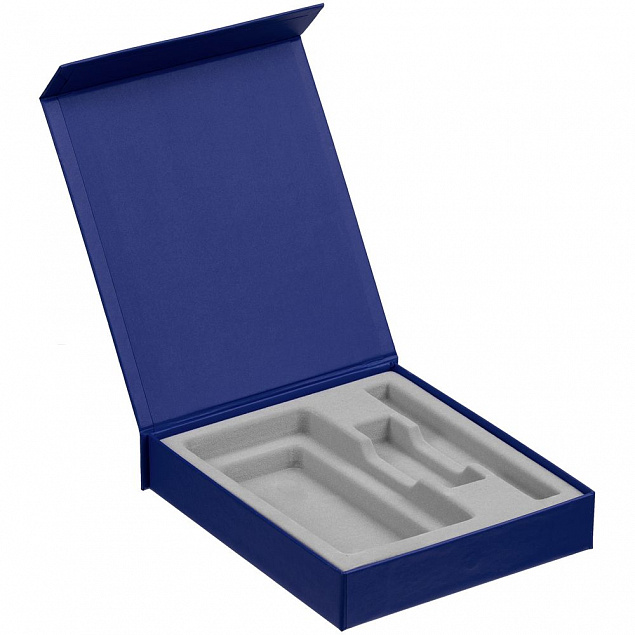 Коробка Rapture для аккумулятора 10000 мАч, флешки и ручки, синяя с логотипом в Санкт-Петербурге заказать по выгодной цене в кибермаркете AvroraStore