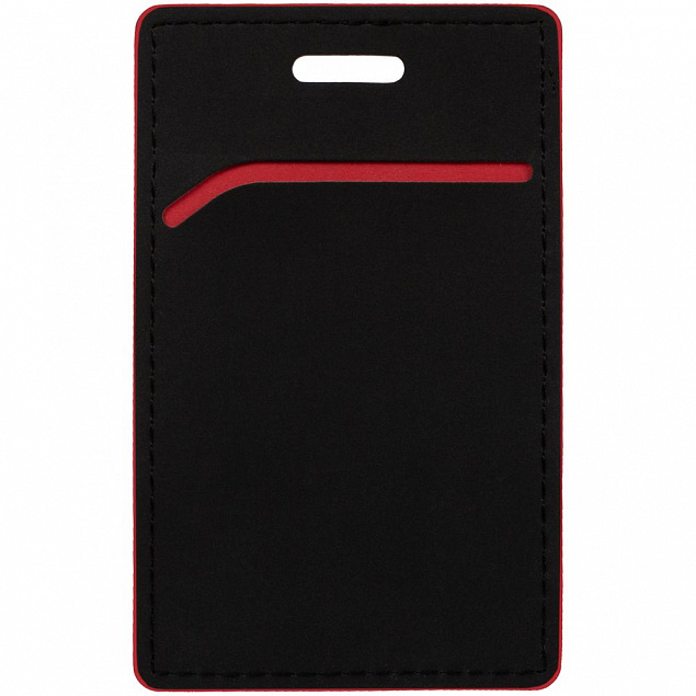 Чехол для пропуска Multimo, черный с красным с логотипом в Санкт-Петербурге заказать по выгодной цене в кибермаркете AvroraStore