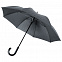 Зонт-трость Alessio, черный с серым с логотипом в Санкт-Петербурге заказать по выгодной цене в кибермаркете AvroraStore