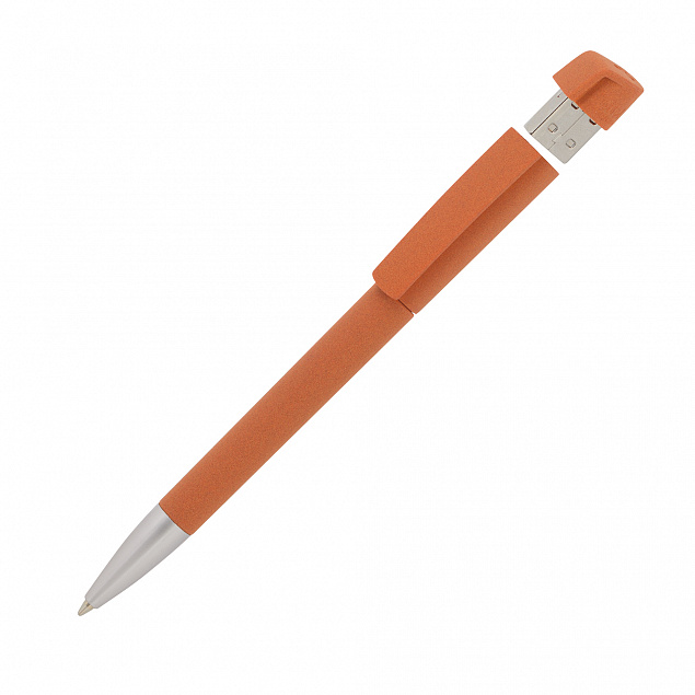 Ручка с флеш-картой USB 8GB «TURNUSsoftgrip M» с логотипом в Санкт-Петербурге заказать по выгодной цене в кибермаркете AvroraStore