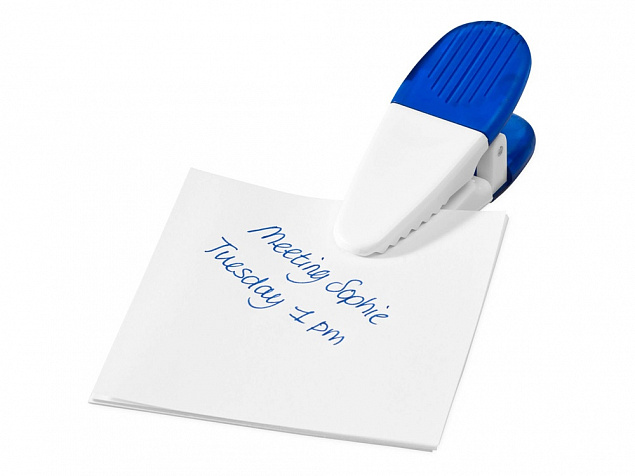 Держатель для бумаги Holdz на магните, синий с логотипом в Санкт-Петербурге заказать по выгодной цене в кибермаркете AvroraStore