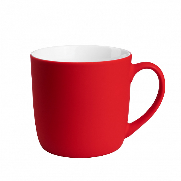 Керамическая кружка Vianа, 380 ml, soft-touch, красная с логотипом в Санкт-Петербурге заказать по выгодной цене в кибермаркете AvroraStore