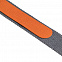 Лента для бейджа с ретрактором Devon, серая с оранжевым с логотипом в Санкт-Петербурге заказать по выгодной цене в кибермаркете AvroraStore