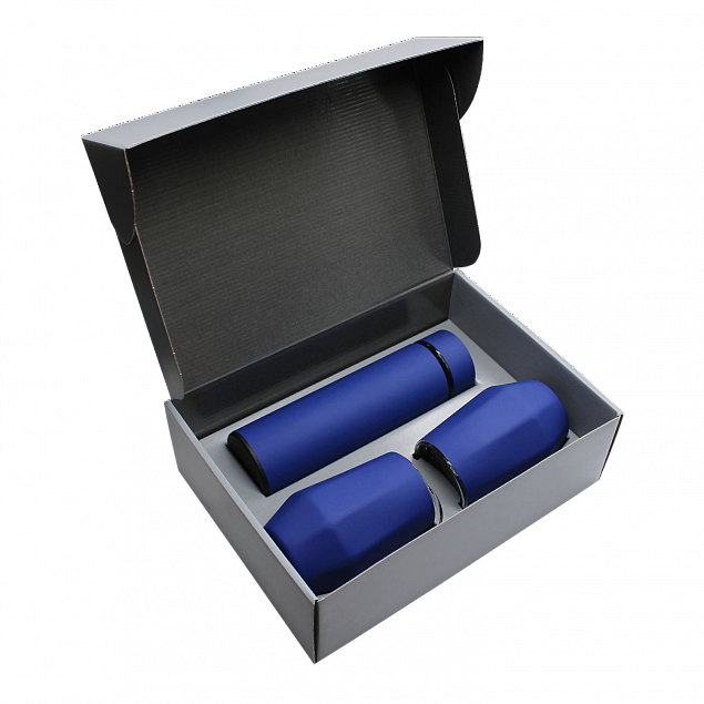 Набор Hot Box E2 софт-тач EDGE CO12s grey (синий) с логотипом в Санкт-Петербурге заказать по выгодной цене в кибермаркете AvroraStore