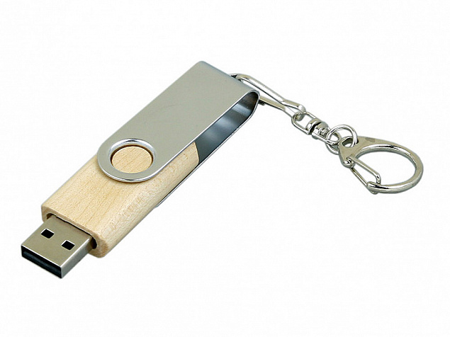 USB-флешка на 16 Гб с поворотным механизмом с логотипом в Санкт-Петербурге заказать по выгодной цене в кибермаркете AvroraStore