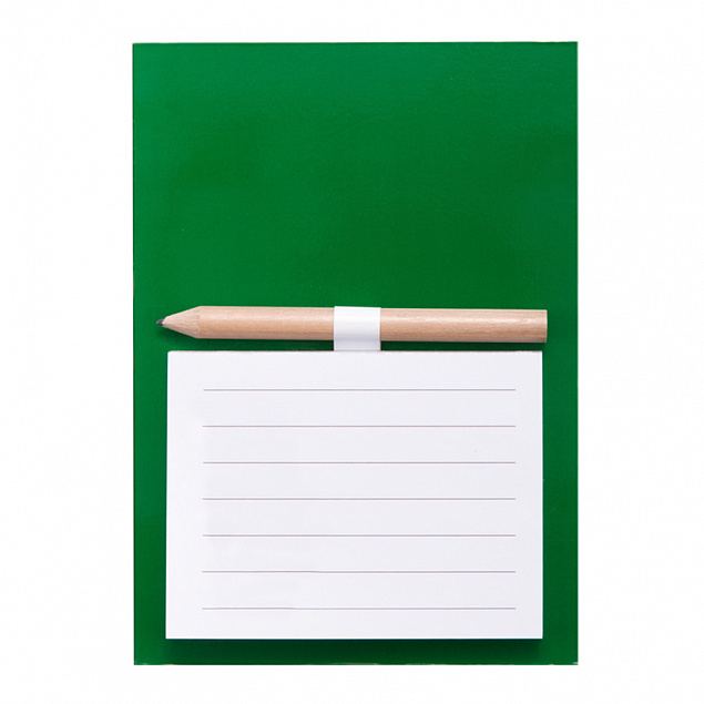 Блокнот с магнитом YAKARI, 40 листов, карандаш в комплекте, зеленый, картон с логотипом в Санкт-Петербурге заказать по выгодной цене в кибермаркете AvroraStore