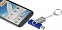 Флешка Double Twist 16 Гб синяя с логотипом в Санкт-Петербурге заказать по выгодной цене в кибермаркете AvroraStore
