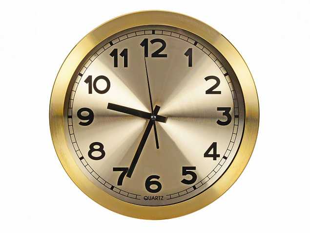 Часы настенные Кларк, золотистый с логотипом в Санкт-Петербурге заказать по выгодной цене в кибермаркете AvroraStore