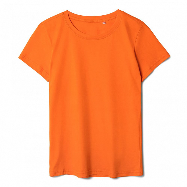 Футболка женская T-bolka Lady, оранжевая с логотипом в Санкт-Петербурге заказать по выгодной цене в кибермаркете AvroraStore