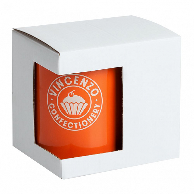 Коробка для кружки с окошком, белая с логотипом в Санкт-Петербурге заказать по выгодной цене в кибермаркете AvroraStore