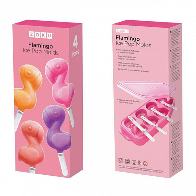 Набор для приготовления мороженого Flamingo, розовый с логотипом в Санкт-Петербурге заказать по выгодной цене в кибермаркете AvroraStore