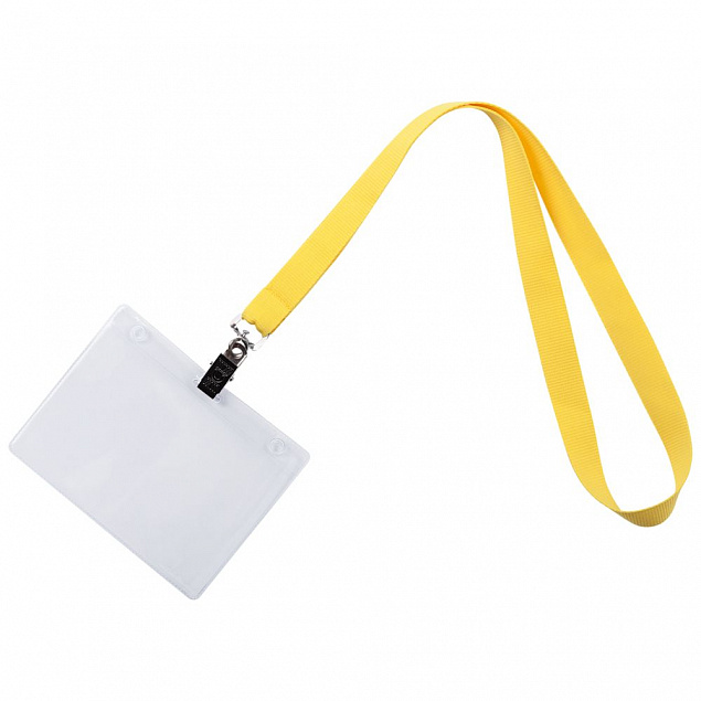 Лента для бейджа Neckband, желтый с логотипом в Санкт-Петербурге заказать по выгодной цене в кибермаркете AvroraStore