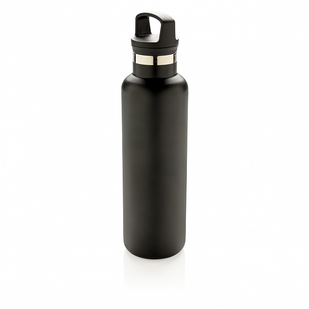 Герметичная вакуумная бутылка, черная с логотипом в Санкт-Петербурге заказать по выгодной цене в кибермаркете AvroraStore
