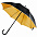Зонт-трость Downtown, черный с коричневым с логотипом в Санкт-Петербурге заказать по выгодной цене в кибермаркете AvroraStore