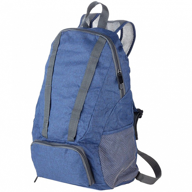 Складной рюкзак Bagpack, синий с логотипом в Санкт-Петербурге заказать по выгодной цене в кибермаркете AvroraStore