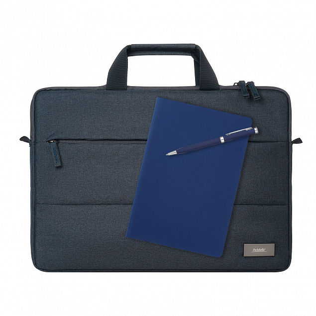 Подарочный набор Forum, синий (сумка, ежедневник, ручка) с логотипом в Санкт-Петербурге заказать по выгодной цене в кибермаркете AvroraStore