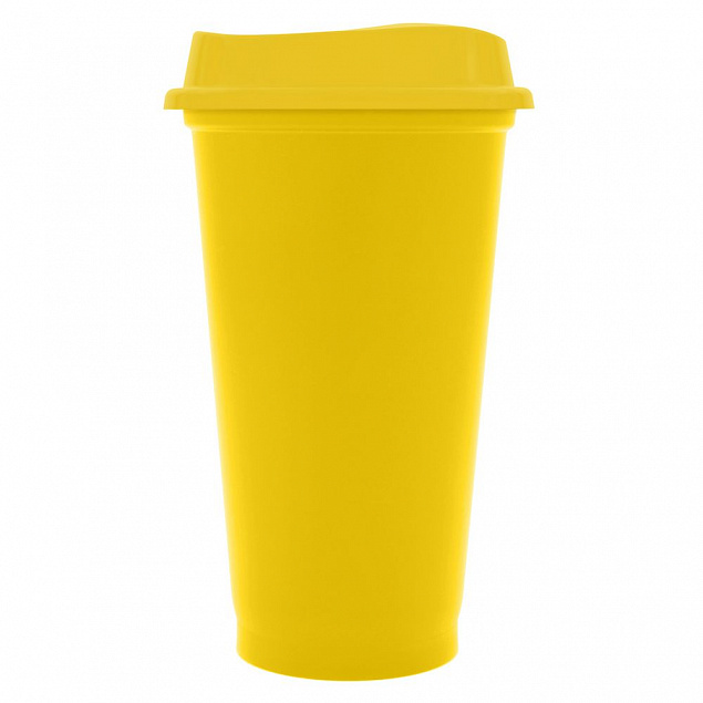 Стакан с крышкой Color Cap, желтый с логотипом в Санкт-Петербурге заказать по выгодной цене в кибермаркете AvroraStore