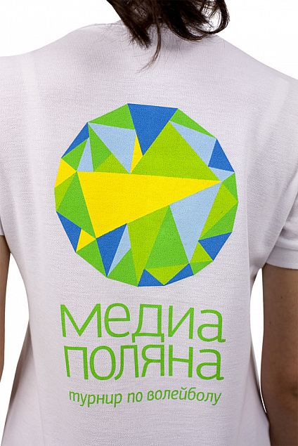 Рубашка поло женская PEOPLE 210, белая с логотипом в Санкт-Петербурге заказать по выгодной цене в кибермаркете AvroraStore