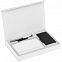 Коробка Silk с ложементом под ежедневник, аккумулятор и ручку, белая с логотипом в Санкт-Петербурге заказать по выгодной цене в кибермаркете AvroraStore