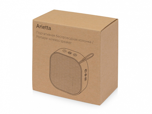 Портативная колонка «Arietta» с логотипом в Санкт-Петербурге заказать по выгодной цене в кибермаркете AvroraStore