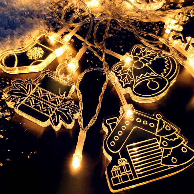Светодиодная гирлянда «Новогодняя история» с логотипом в Санкт-Петербурге заказать по выгодной цене в кибермаркете AvroraStore