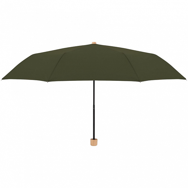 Зонт складной Nature Mini, зеленый с логотипом в Санкт-Петербурге заказать по выгодной цене в кибермаркете AvroraStore
