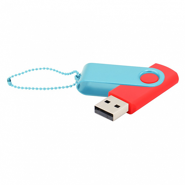 Флешка Designer To Go 2.0 USB 16Gb, красный/бирюзовый с логотипом в Санкт-Петербурге заказать по выгодной цене в кибермаркете AvroraStore