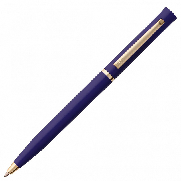 Ручка шариковая Euro Gold, синяя с логотипом в Санкт-Петербурге заказать по выгодной цене в кибермаркете AvroraStore