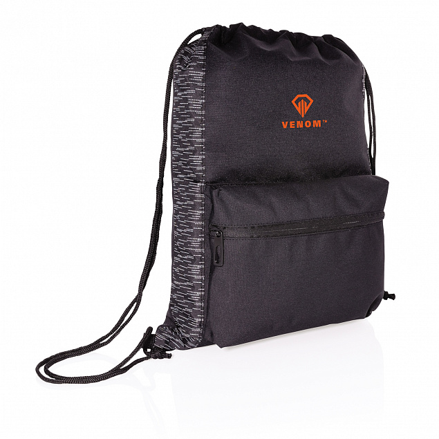 Светоотражающий рюкзак на шнурке из RPET AWARE™ с логотипом в Санкт-Петербурге заказать по выгодной цене в кибермаркете AvroraStore