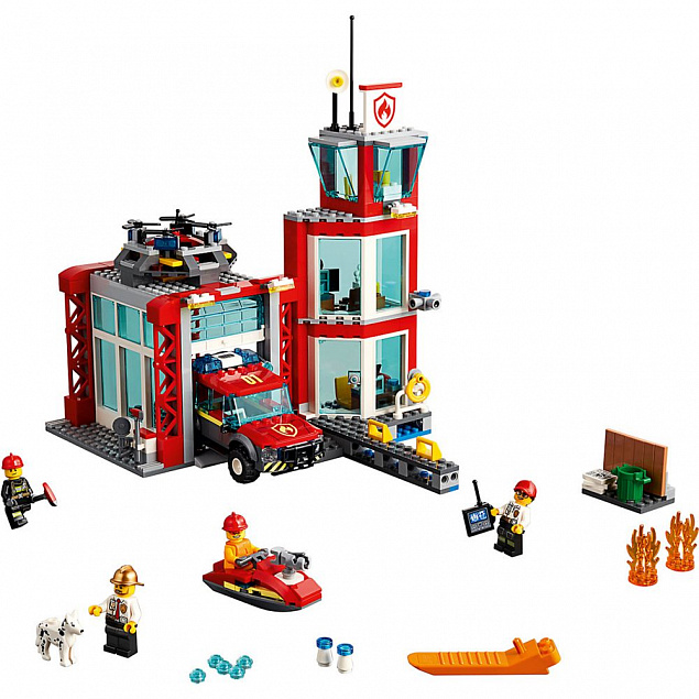 Конструктор «LEGO City. Пожарное депо» с логотипом в Санкт-Петербурге заказать по выгодной цене в кибермаркете AvroraStore