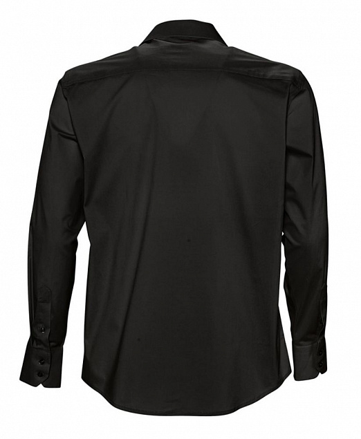 Рубашка мужская с длинным рукавом Brighton, черная с логотипом в Санкт-Петербурге заказать по выгодной цене в кибермаркете AvroraStore