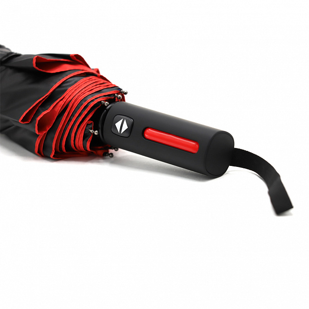 Автоматический противоштормовой складной зонт Sherp - Красный PP с логотипом в Санкт-Петербурге заказать по выгодной цене в кибермаркете AvroraStore