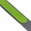Лента для бейджа с ретрактором Devon, серая с зеленым с логотипом в Санкт-Петербурге заказать по выгодной цене в кибермаркете AvroraStore