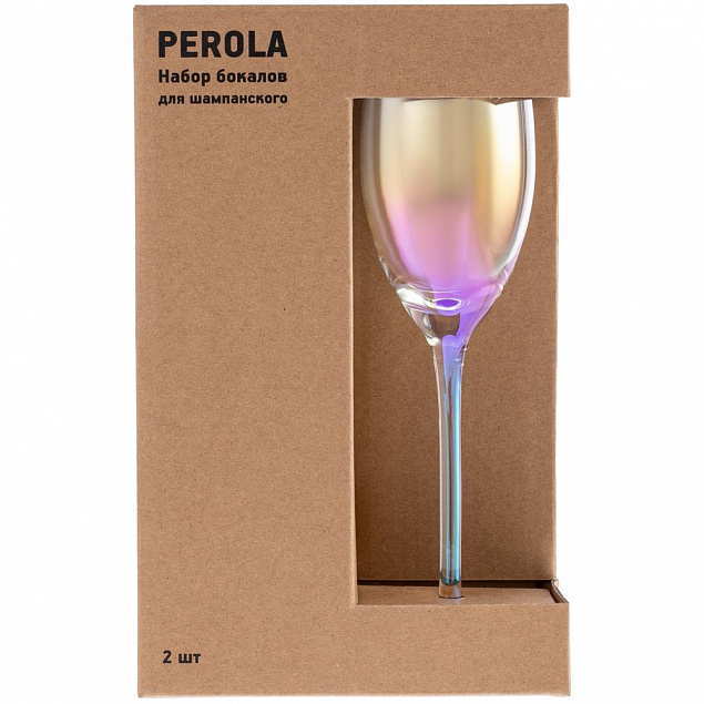 Набор из 2 бокалов для шампанского Perola с логотипом в Санкт-Петербурге заказать по выгодной цене в кибермаркете AvroraStore