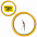 Часы настенные "ПРОМО" разборные; желтый,  D28,5 см; пластик с логотипом в Санкт-Петербурге заказать по выгодной цене в кибермаркете AvroraStore