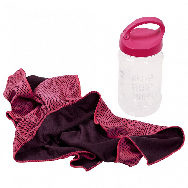 Охлаждающее полотенце Weddell, розовое с логотипом в Санкт-Петербурге заказать по выгодной цене в кибермаркете AvroraStore
