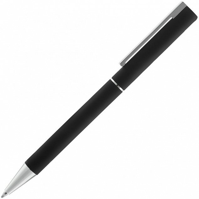 Ручка шариковая Blade Soft Touch, черная с логотипом в Санкт-Петербурге заказать по выгодной цене в кибермаркете AvroraStore
