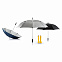 Зонт-трость антишторм Hurricane 27, серый с логотипом в Санкт-Петербурге заказать по выгодной цене в кибермаркете AvroraStore