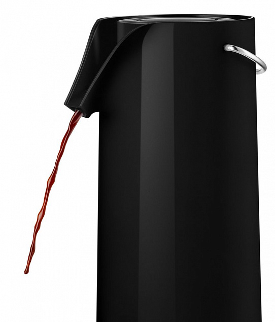 Термос с механической помпой Pump, черный с логотипом в Санкт-Петербурге заказать по выгодной цене в кибермаркете AvroraStore