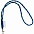 Шнурок для бейджа Tube Long, черный с синим с логотипом в Санкт-Петербурге заказать по выгодной цене в кибермаркете AvroraStore