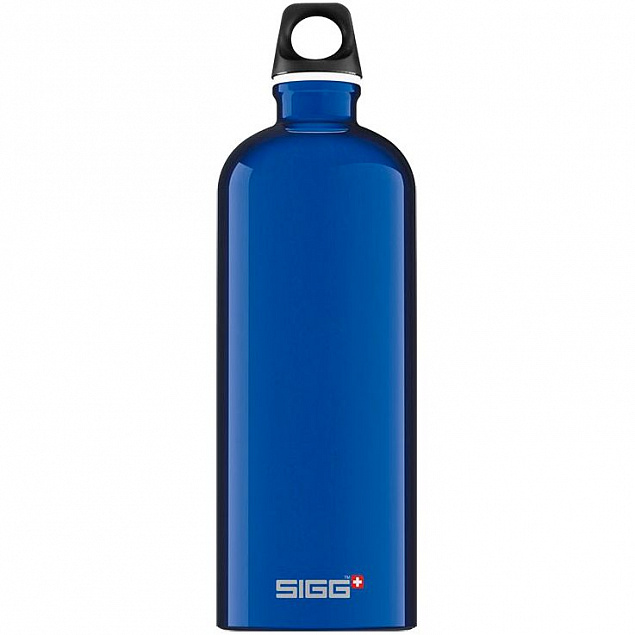 Бутылка для воды Traveller 1000, синяя с логотипом в Санкт-Петербурге заказать по выгодной цене в кибермаркете AvroraStore