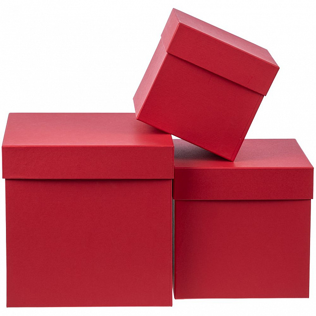Коробка Cube M, красная с логотипом в Санкт-Петербурге заказать по выгодной цене в кибермаркете AvroraStore