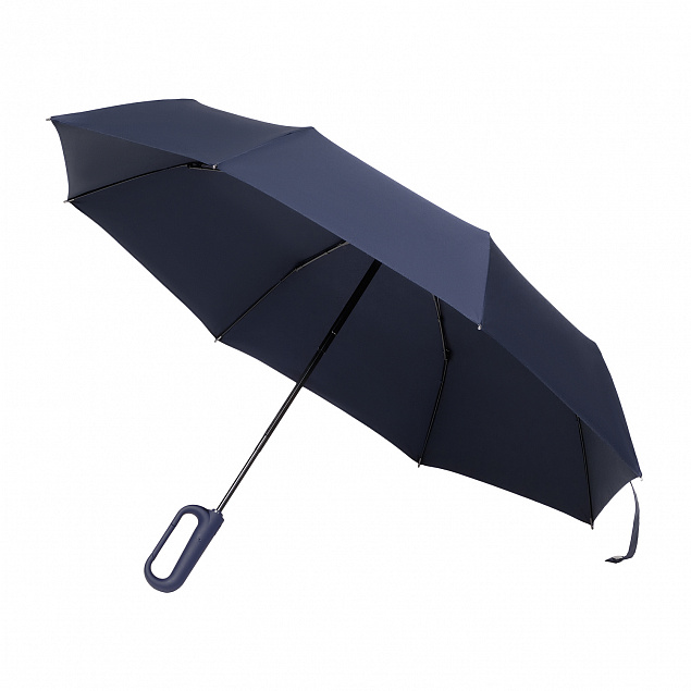 Зонт складной Azimut, черный с логотипом в Санкт-Петербурге заказать по выгодной цене в кибермаркете AvroraStore