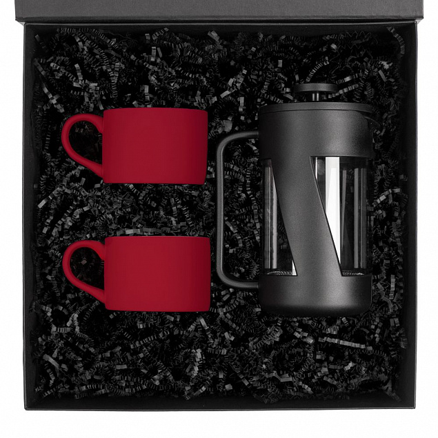 Набор для чая на 2 персоны Best Morning, красный с логотипом в Санкт-Петербурге заказать по выгодной цене в кибермаркете AvroraStore