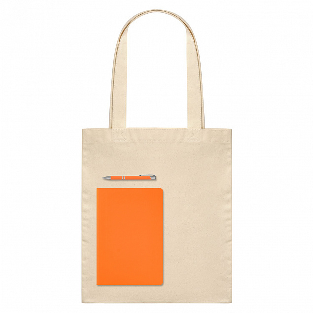 Подарочный набор Lite, оранжевый (шоппер, ежедневник, ручка) с логотипом в Санкт-Петербурге заказать по выгодной цене в кибермаркете AvroraStore